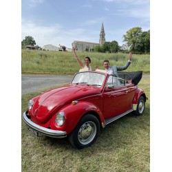 Coccinelle cabriolet rouge 1970